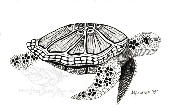 Turtle Totem BW