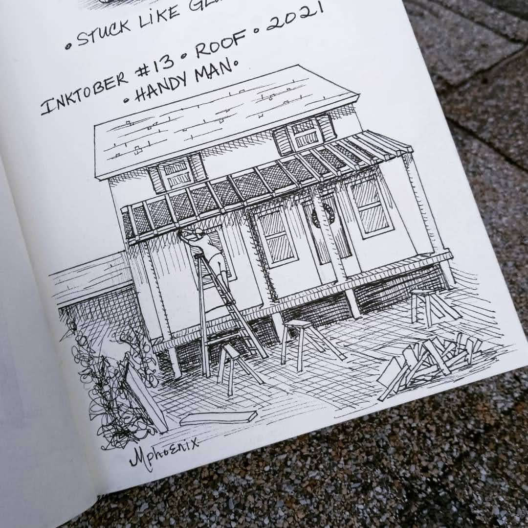 Inktober 2021 #13 – Roof